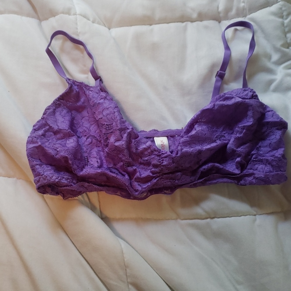 Royal purple lace bralette